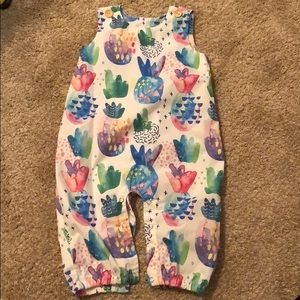 Pineapple pattern jumpsuit/romper
